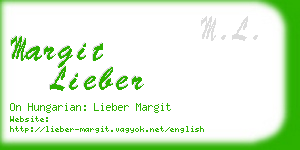 margit lieber business card